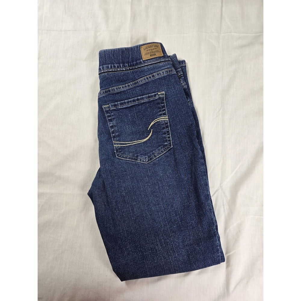 Signature By Levi Strauss Jegging Jeans Womens 6 Blue Wash Totally Shaping 28x28